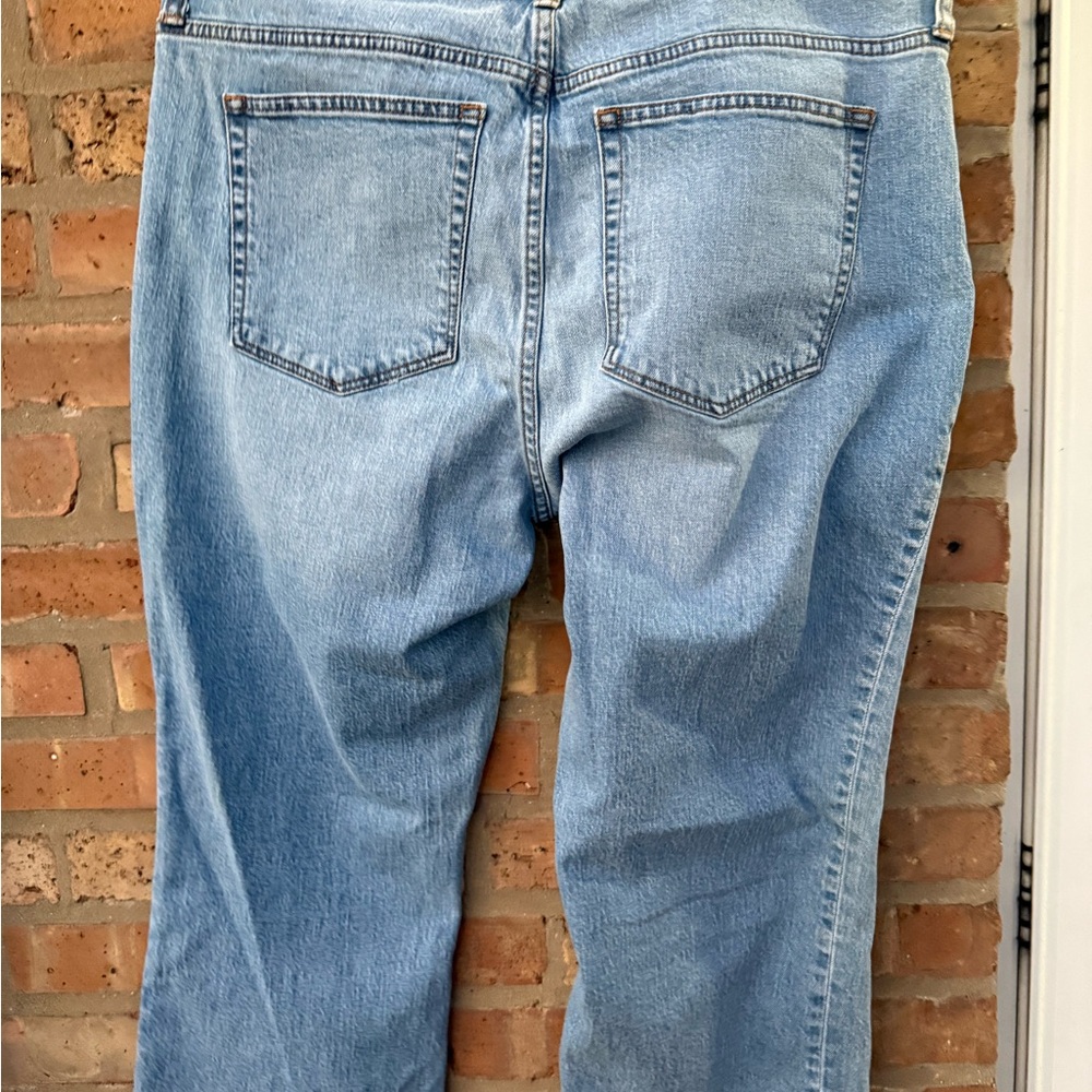 J. Crew Mid-Rise Flare Crop Jeans in Light Blue - Picture 4 of 4